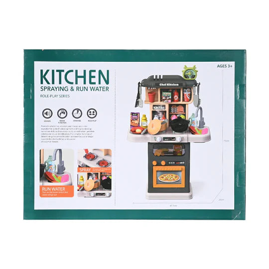 Big Kitchen Set - 64 Piece Chef Play Set with Lights & Sound | Khelaghor Toys