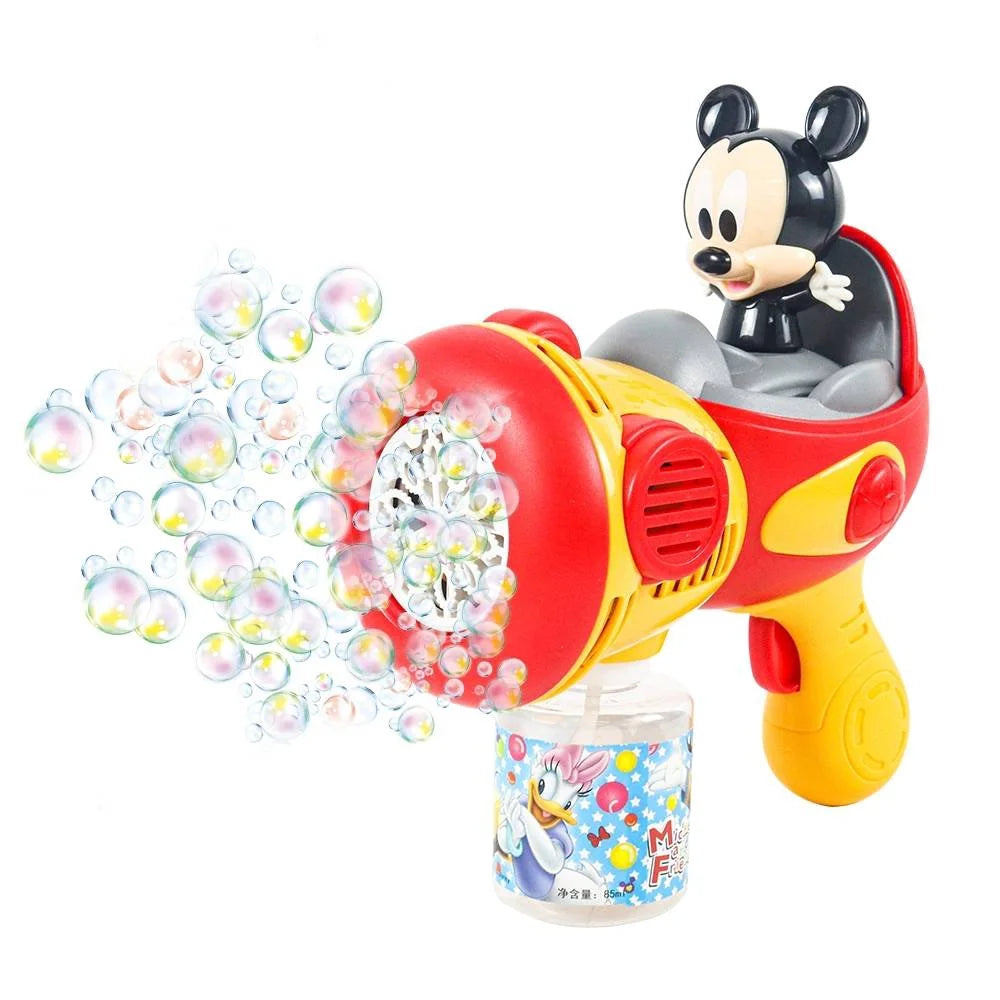 Wintide Disney Mickey Mouse Bubble Gun – Automatic with Light Effects (Battery-Operated)