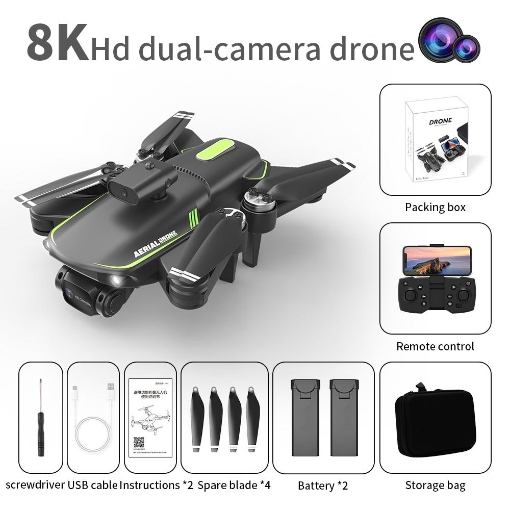 F166 Foldable Drone with 4K Dual Camera - Brushless Motor, 90° Adjustable Lens, 150m Range