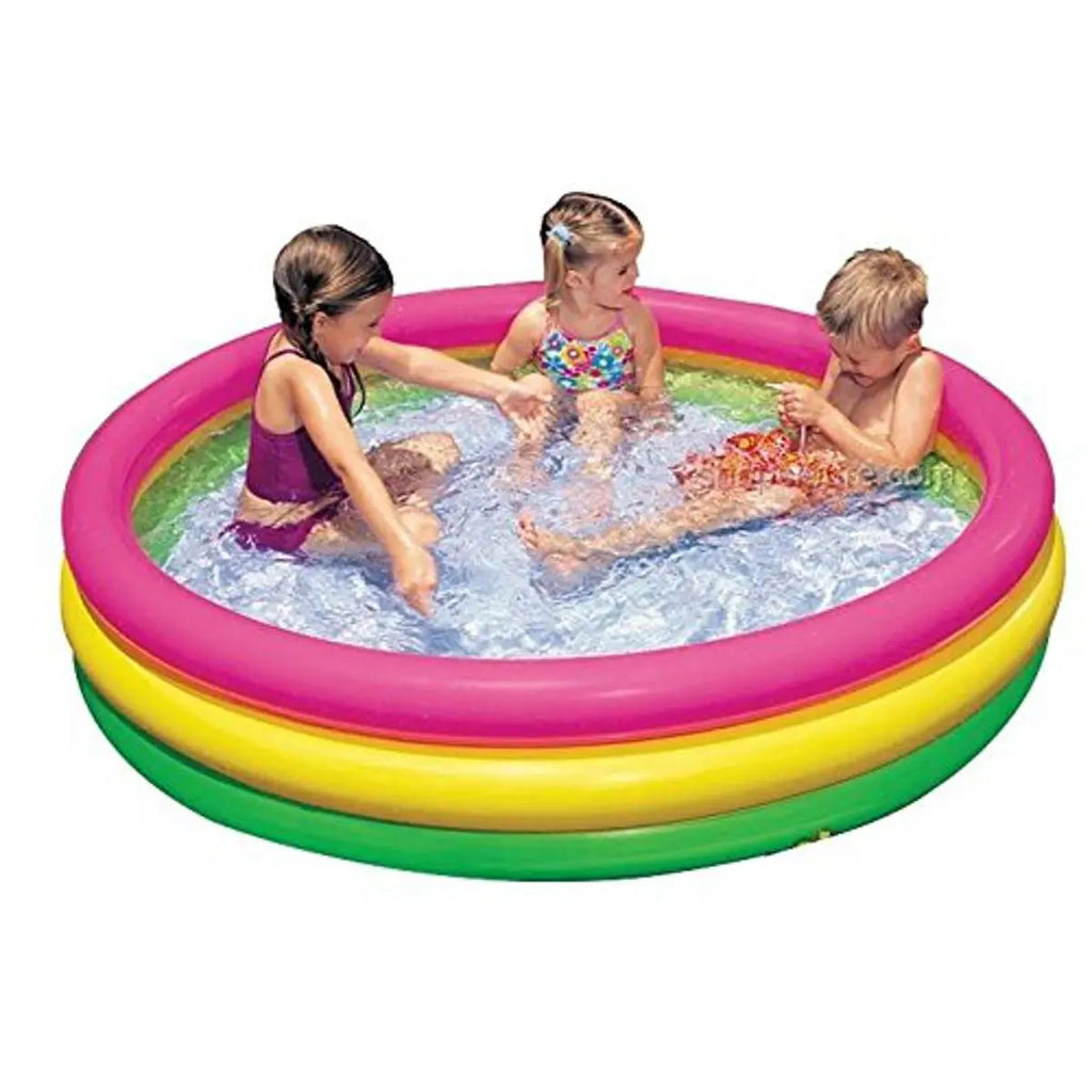 Intex Wet Set Baby Pool (57104NP) – 3-Ring Inflatable Pool, 34" x 10" for Toddlers