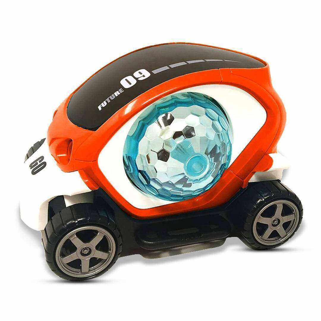 09 Future Electric Stunt Car with Disco Ball – Bump & Go Toy Car with Lights & Music
