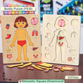 Montessori Wooden Human Body Anatomy Puzzle – Removable Organ Pieces for Kids