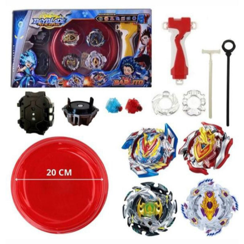 Beyblade Burst Battle Set – 2-Player Arena with 4 Tops, Stadium & Ripcord Launcher