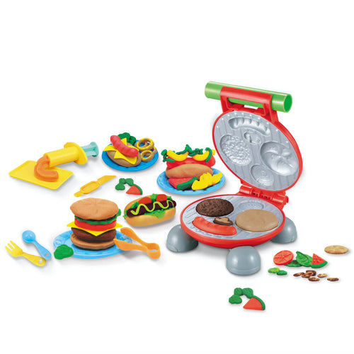 Burger & BBQ Play Dough Set – Kids Food Pretend Play Kit