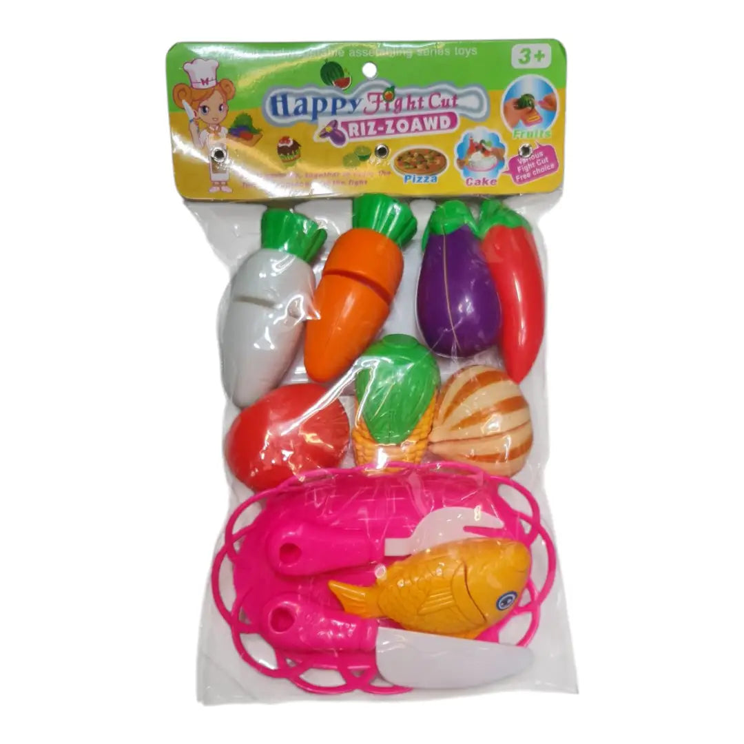 Fruit & Vegetable Cutting Toy Set for Kids | Kitchen Play Food