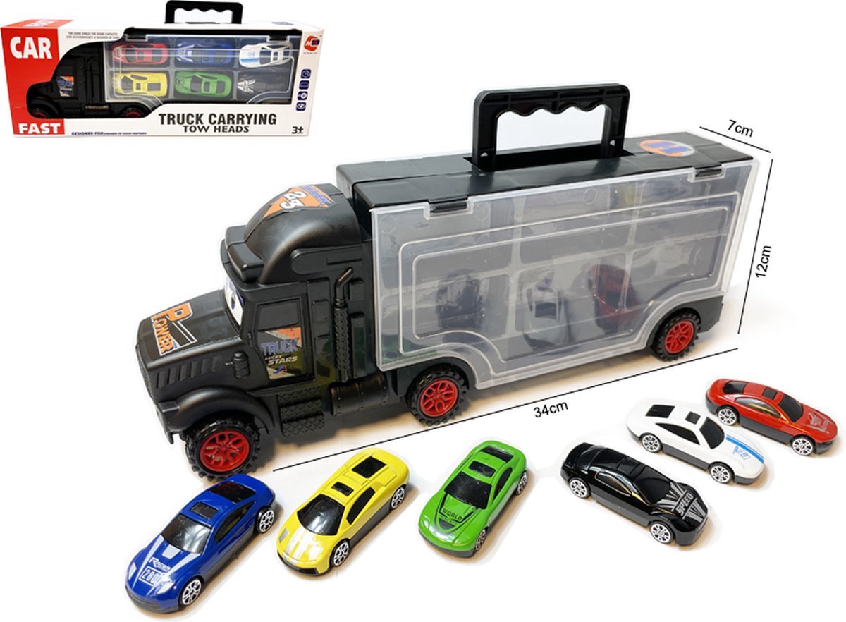 Boley Mighty Truck Carrier Set – Big Rig Hauler with Die-Cast Cars