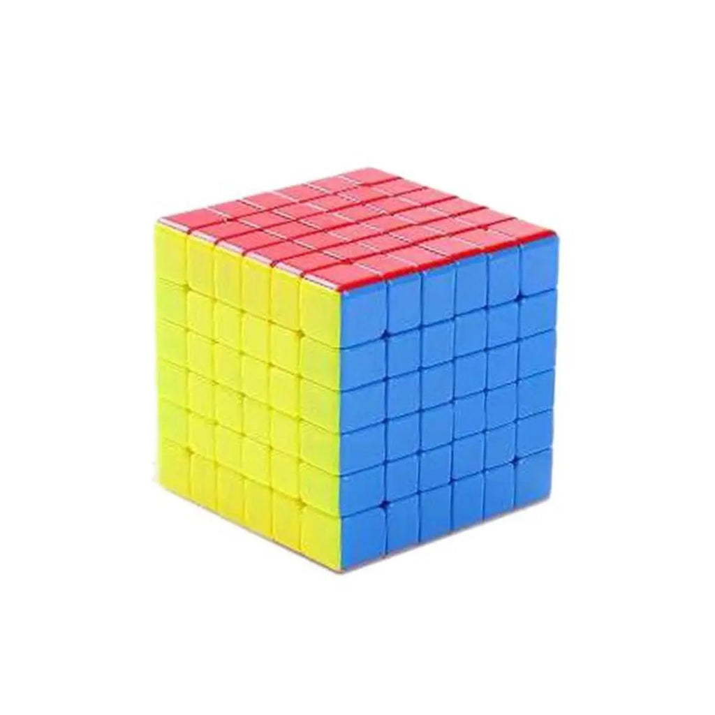 Cube Series Happy 6x6 Stickerless Speed Cube | Anti-Pop, Smooth Rotation | Vibrant Colors