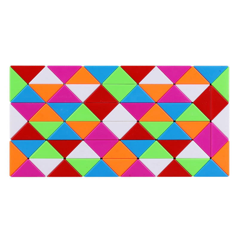 72-Segment Magic Snake Puzzle Cube | Multicolor Twistable Brain Teaser | Geometric Shape Toy