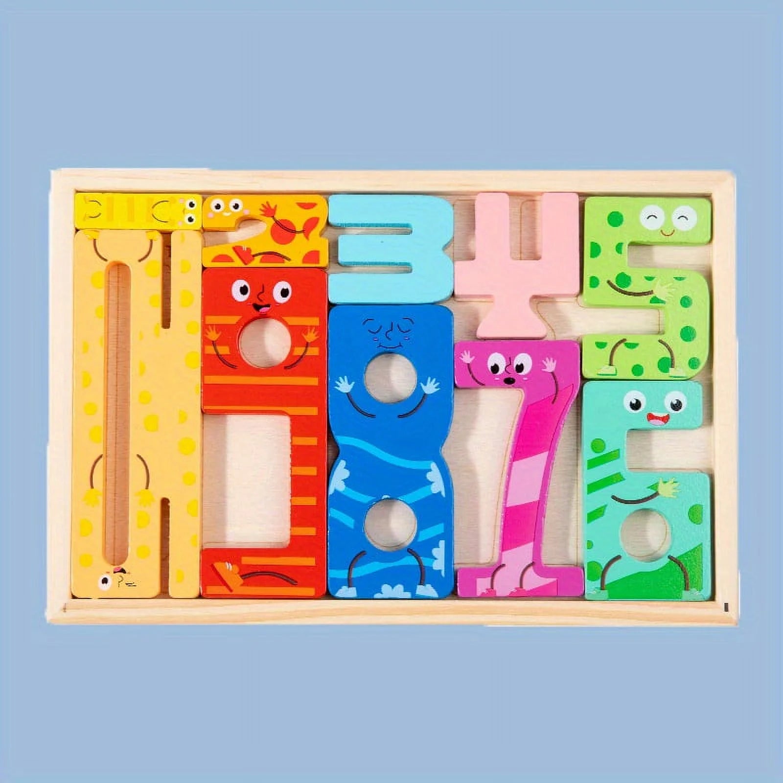 Wooden Number Puzzle 1-9 for Kids | Educational Frame Puzzle P179 | Khelaghor