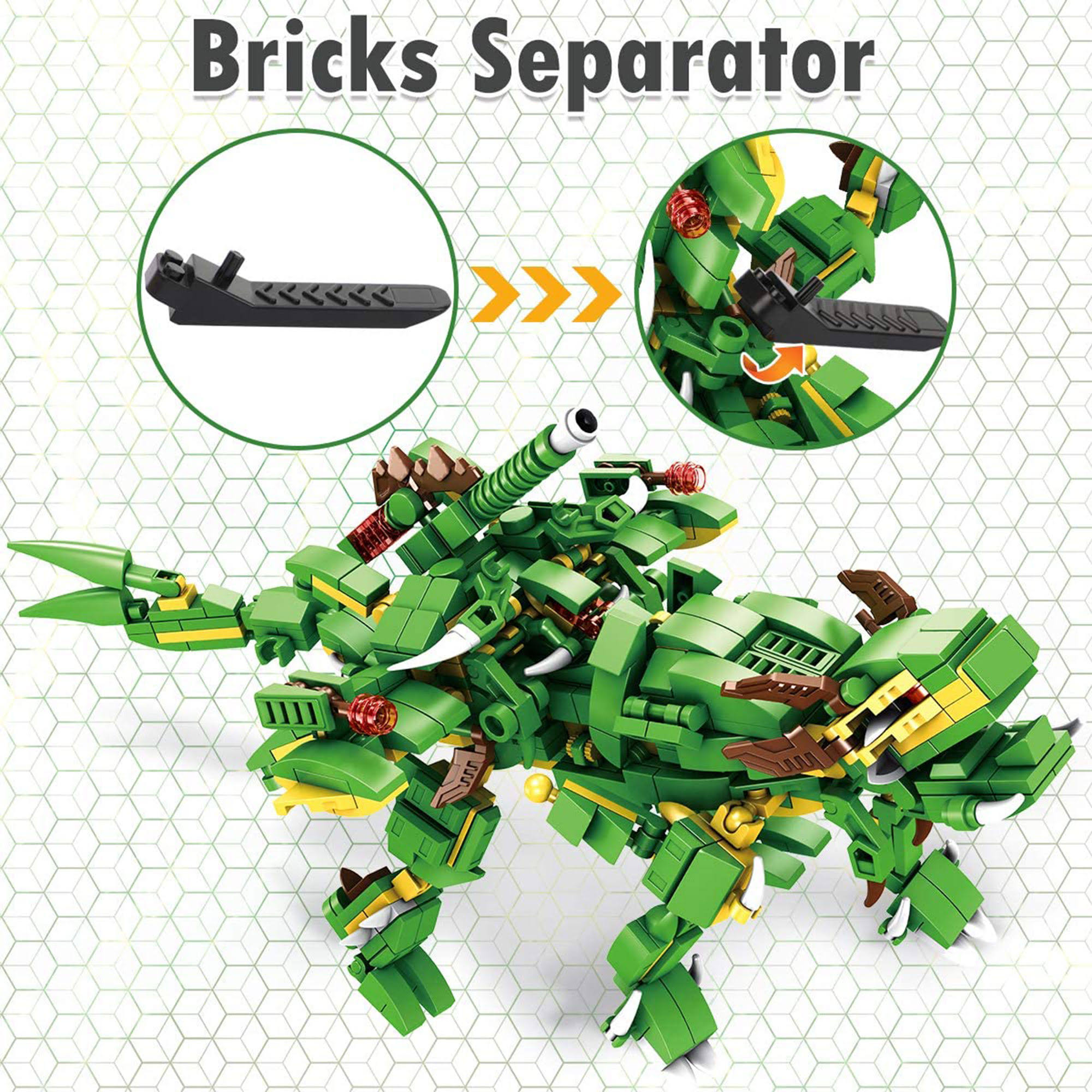 Panlos Dinosaur Era 12-in-1 Building Blocks - 577 Pieces, 25 Play Styles ( 25 in 1 ) | Ages 6+