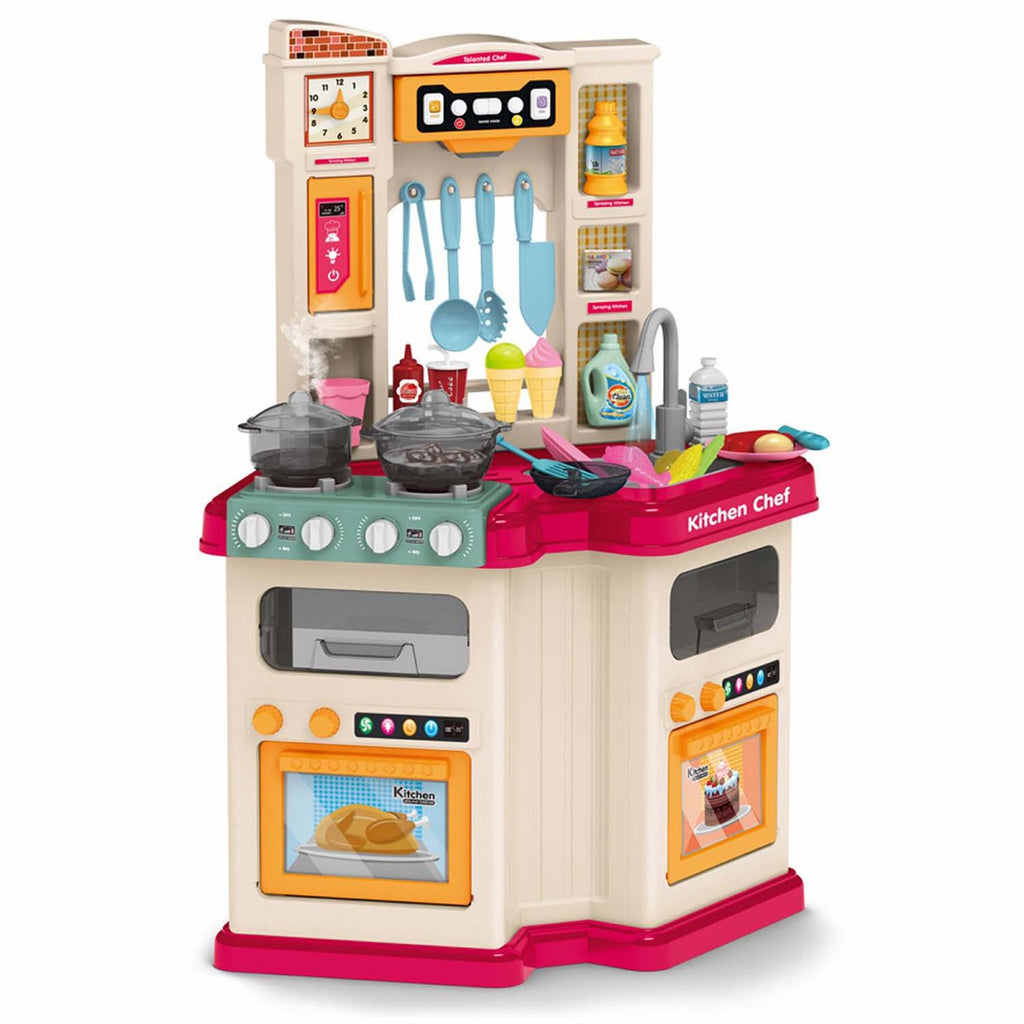 Talented Chef Large Spraying Kitchen Set | 67-Piece Playset with Water Spray, Lights & Sound