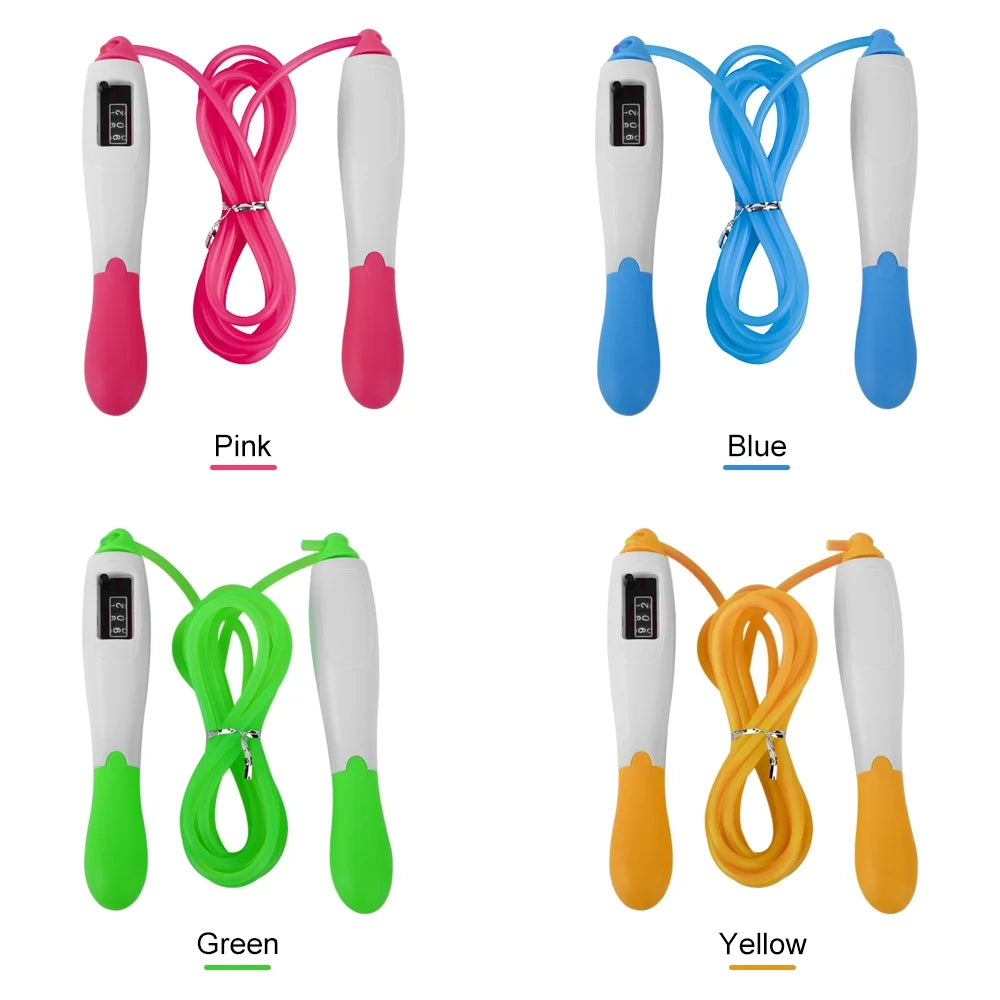 Adjustable Skipping Rope with Counter – 2.8M PVC Jump Rope for Fitness & Cardio
