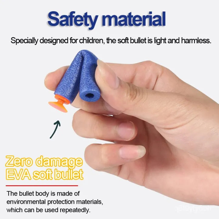 Automatic Soft Bullet Toy Gun - BLAST Super Electric Gun with Target Set