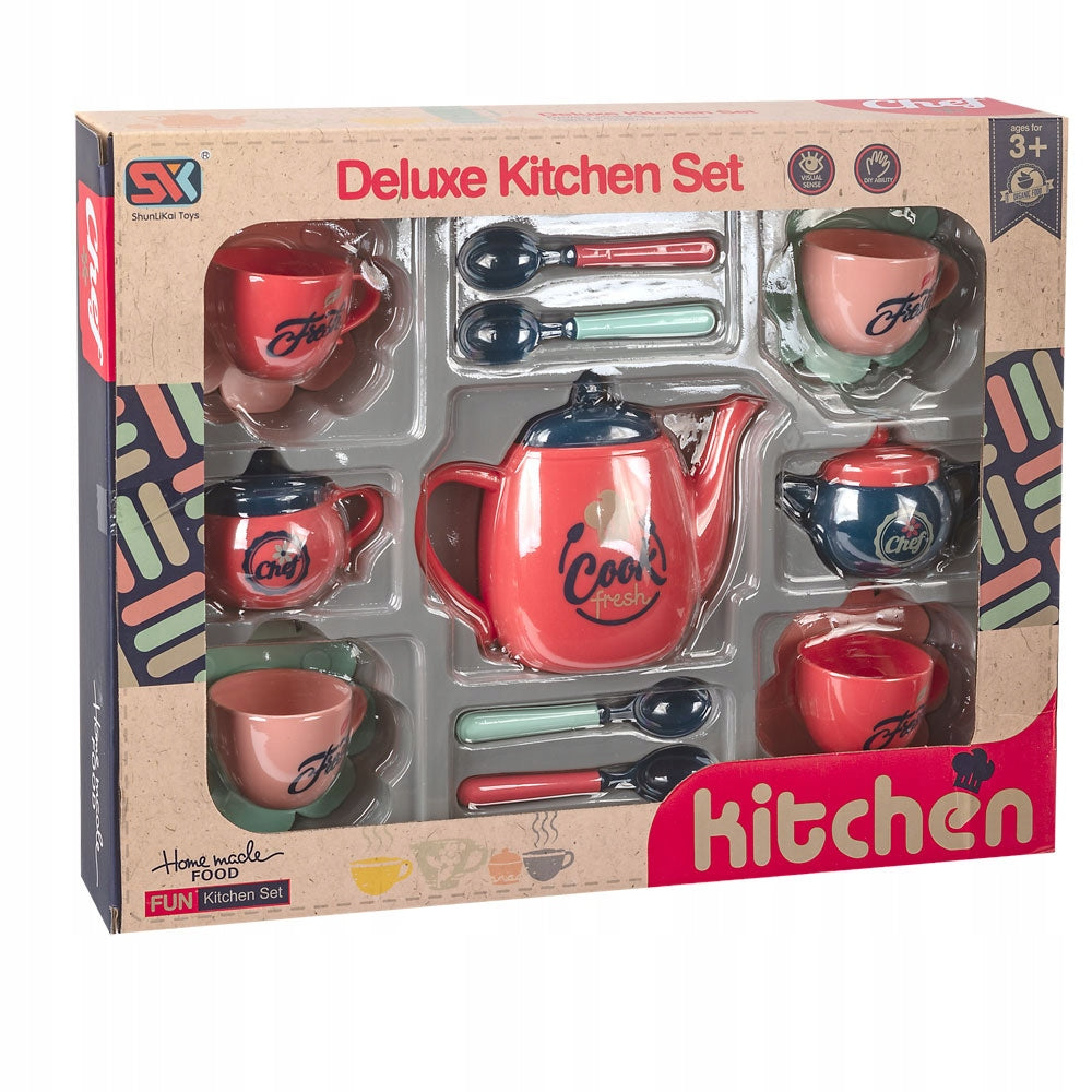 SK Deluxe Kitchen Set - Tea Set for Kids 3+ Years | Khelaghor Toys