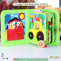 Farm Busy Book – 12-Page Montessori Felt Quiet Book with Fine Motor Activities (Model K420)
