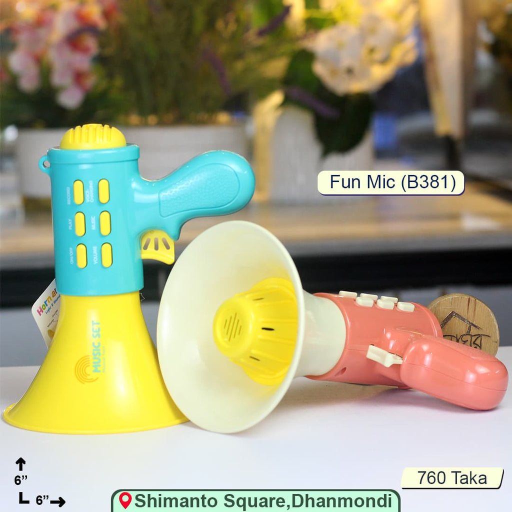 Fun Mic Voice Changer Megaphone Toy for Kids – Record, Echo & Sound Effects (Model B381)