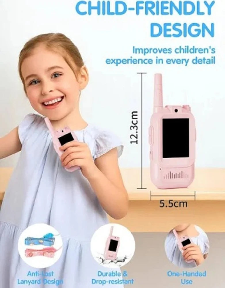 HD Video Walkie Talkies for Kids – Rechargeable Two-Way Radio with Camera & Voice Effects