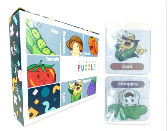 Mybest Vegetables Knowledge Puzzle 20 Pieces - Educational Toy for Kids 3+