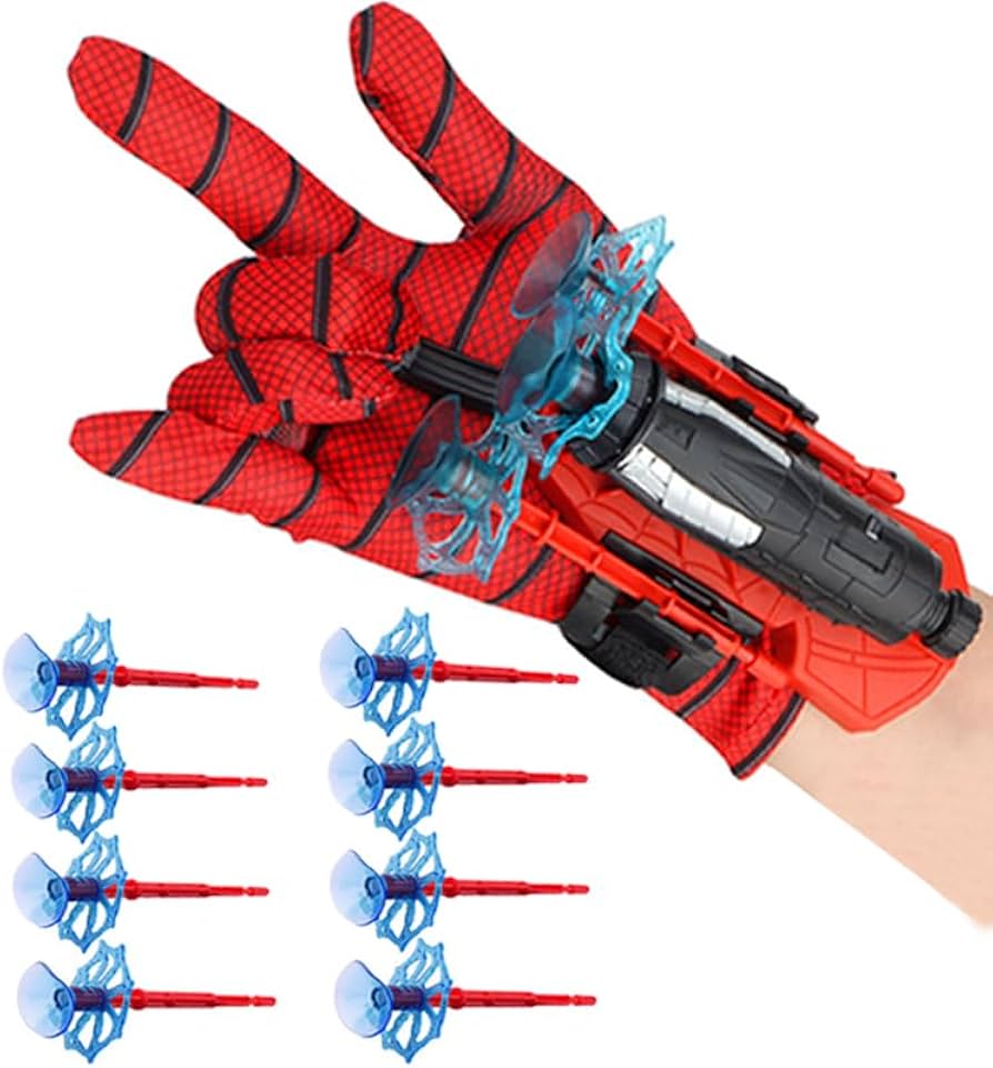 Spider-Man Cosplay Shooting Glove Set – Superhero Dart Launcher for Kids (Ages 3+)