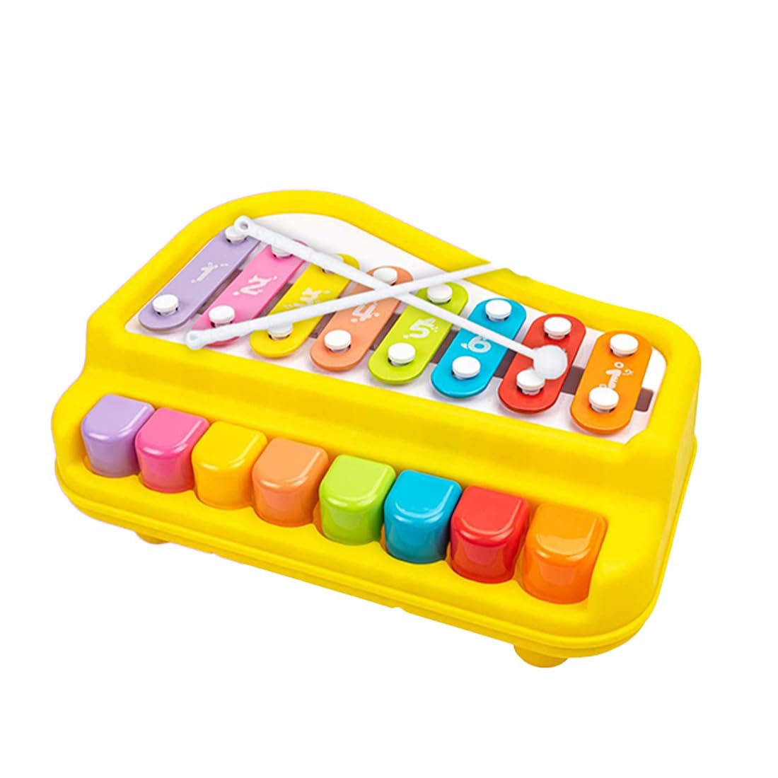 Huanger Vocal Piano 2-in-1 Xylophone & Piano Musical Toy for Toddlers
