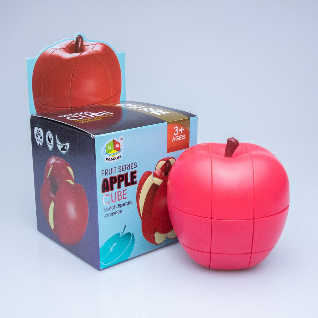 Fanxin Fruit Series Apple Cube | 3x3 Shape Mod Puzzle | Match Shapes, Not Colors
