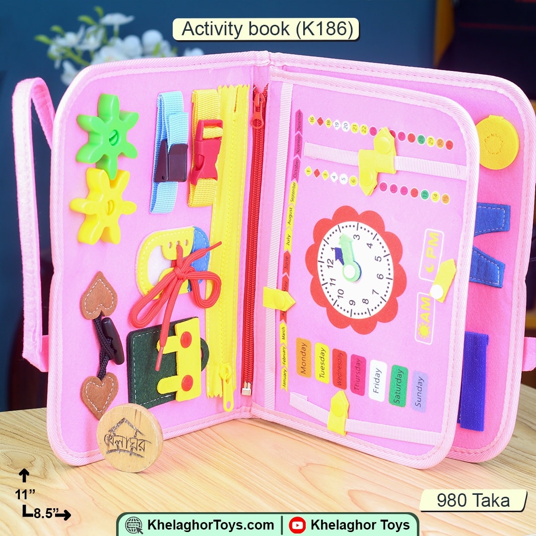 Hooku Montessori Activity Board - Educational Sensory Toy for Ages 1-3