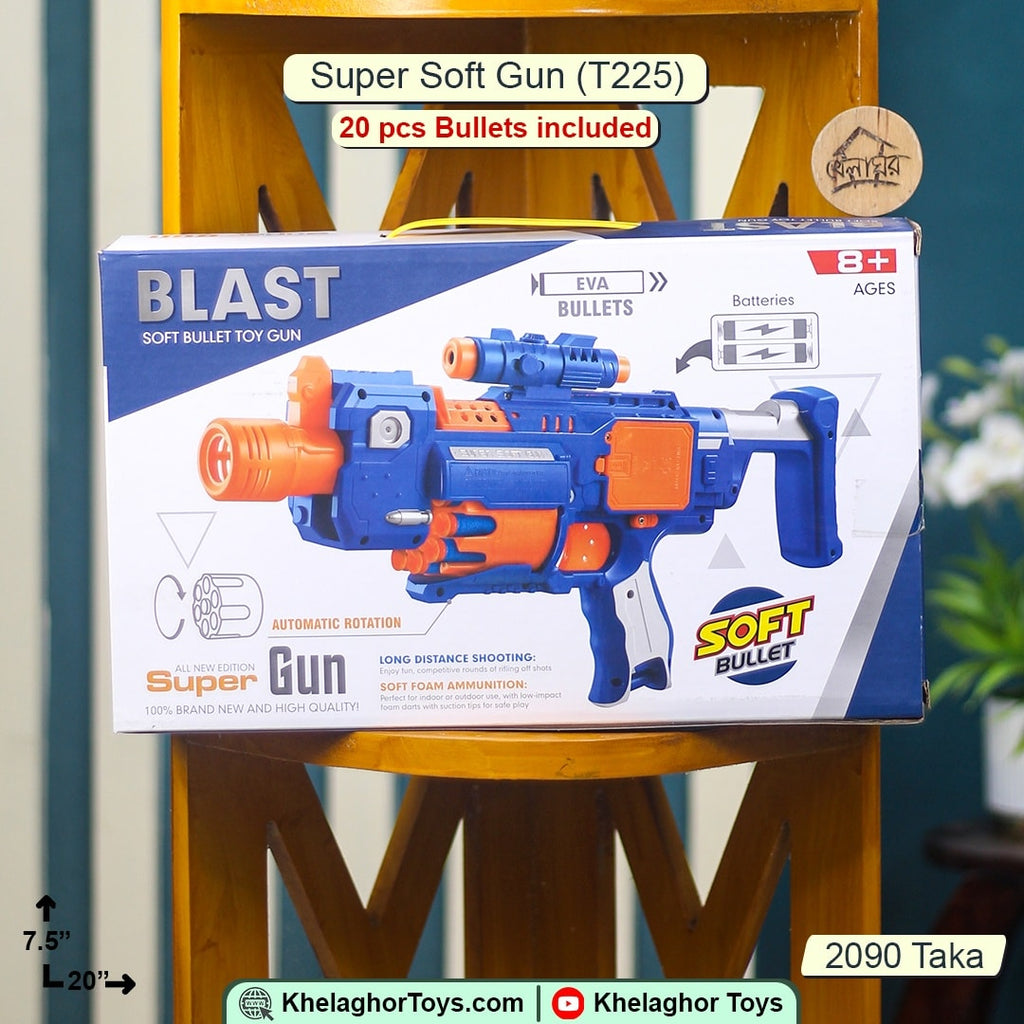Automatic Soft Bullet Toy Gun - BLAST Super Electric Gun with Target Set