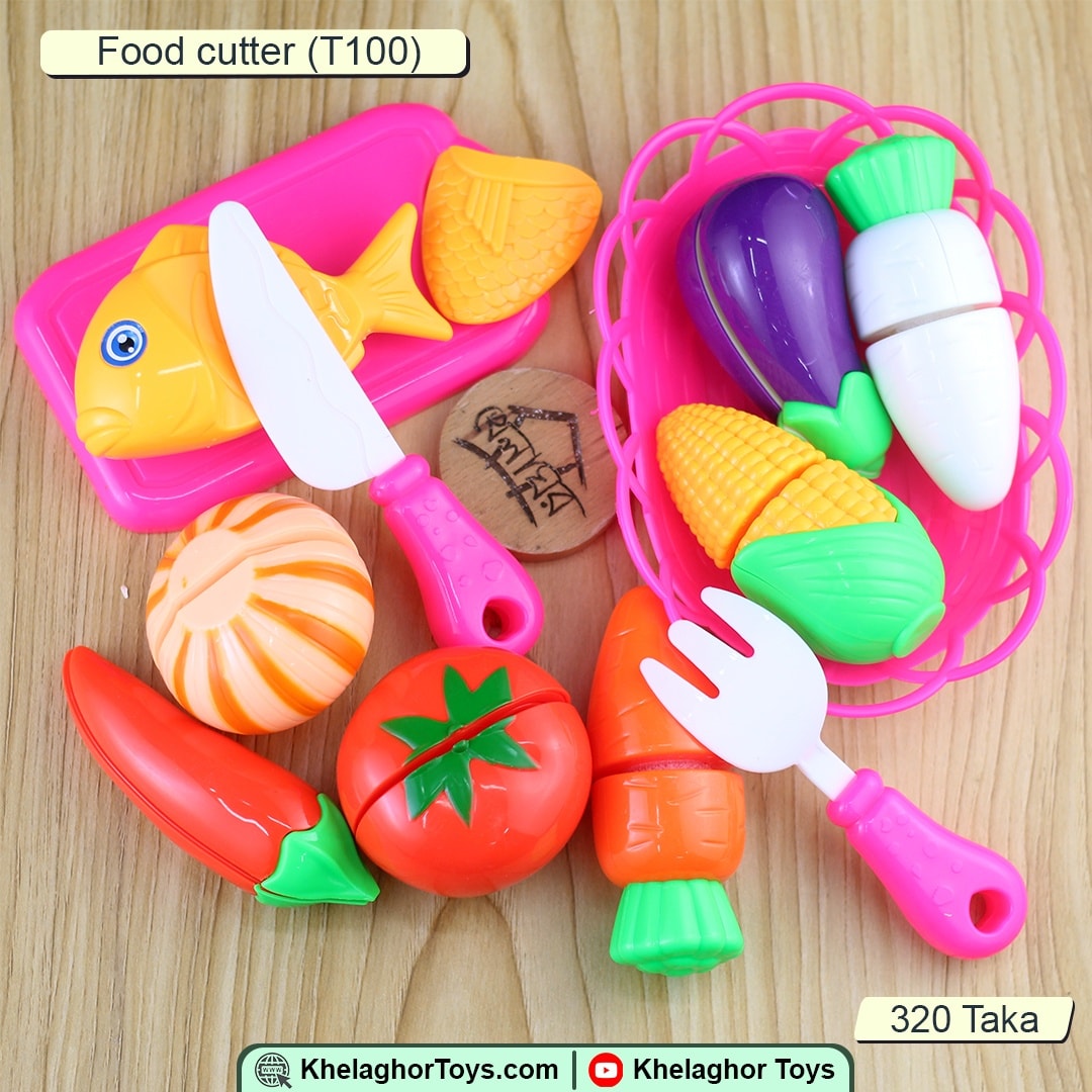 Fruit & Vegetable Cutting Toy Set for Kids | Kitchen Play Food