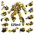 Panlos City Mecha 12-in-1 STEM Building Set - 573 Pieces Robot & Vehicles | Ages 6+