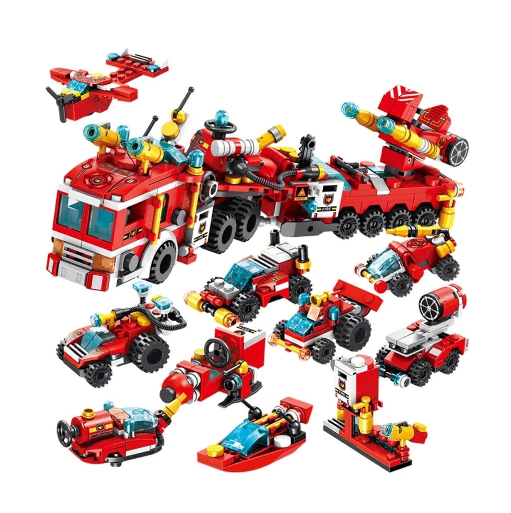 Fire Truck Building Blocks - 561 Pieces, 12-in-1 Models, 25 Play Styles ( 25 n 1 ) | Ages 6+
