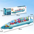 Concept Train Transparent Gear Toy – LED Lights, Moving Gears, Numbers & Sound (Model V434)