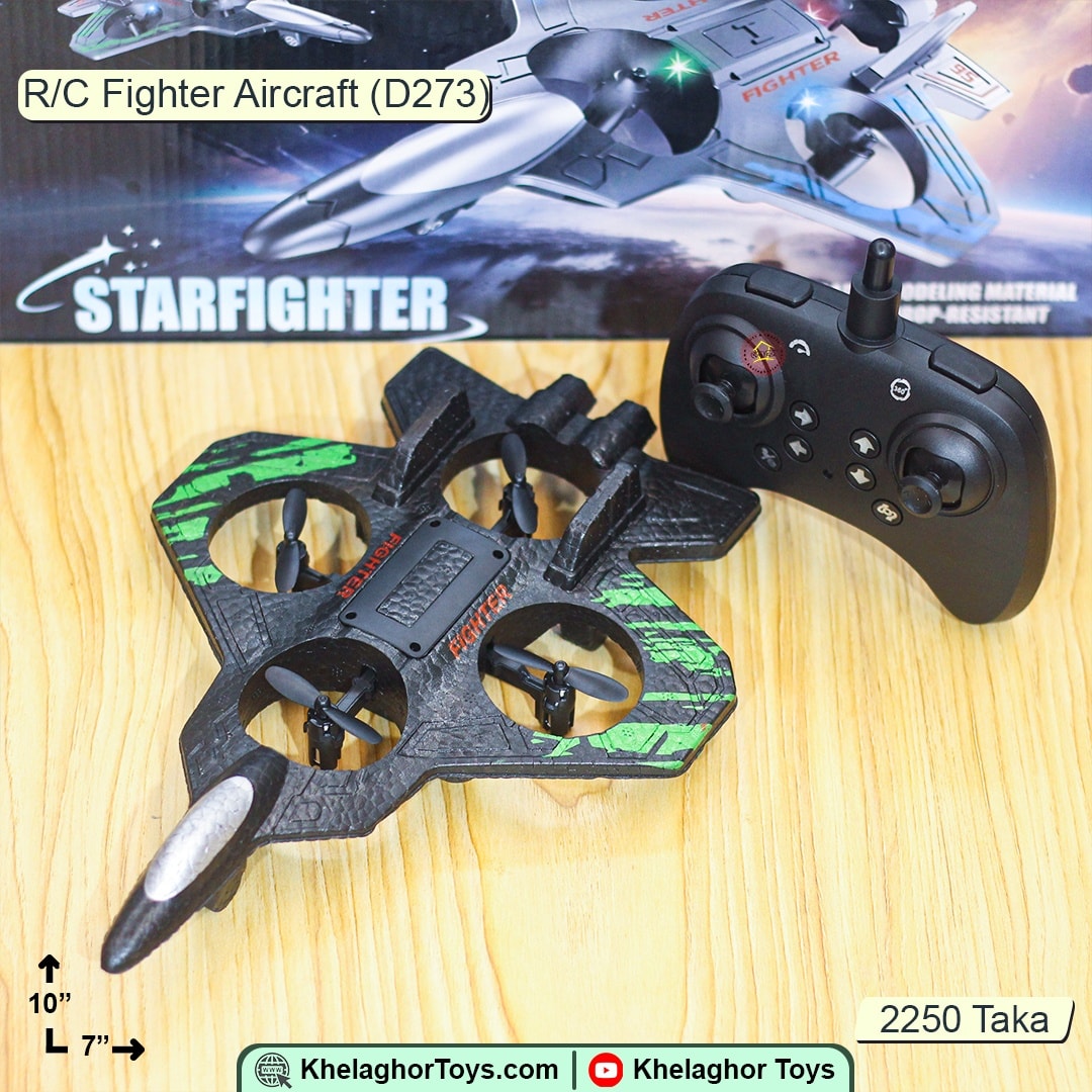 Starfighter R/C Fighter Aircraft Drone - 4-Propeller Quadcopter | Khelaghor Toys