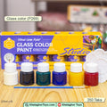 Keep Smiling Glass Color Paint Set - 6 Colors Non-Toxic | Khelaghor Toys