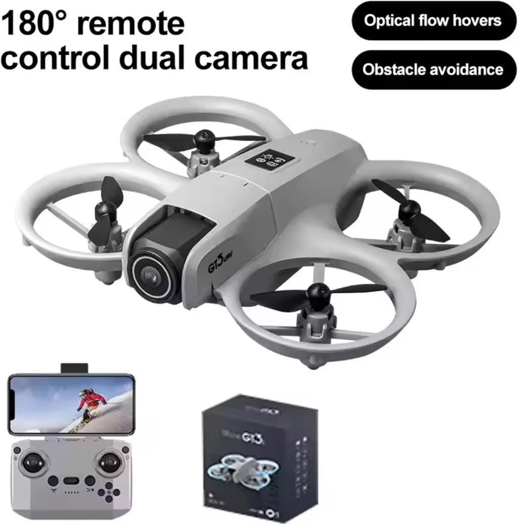 GT3 Optical Flow Drone - 4K Dual Camera with 180° Electric Adjustment & WiFi FPV