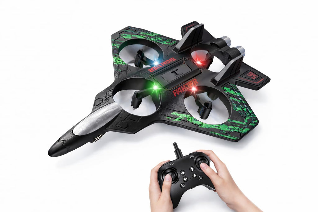 Starfighter R/C Fighter Aircraft Drone - 4-Propeller Quadcopter | Khelaghor Toys