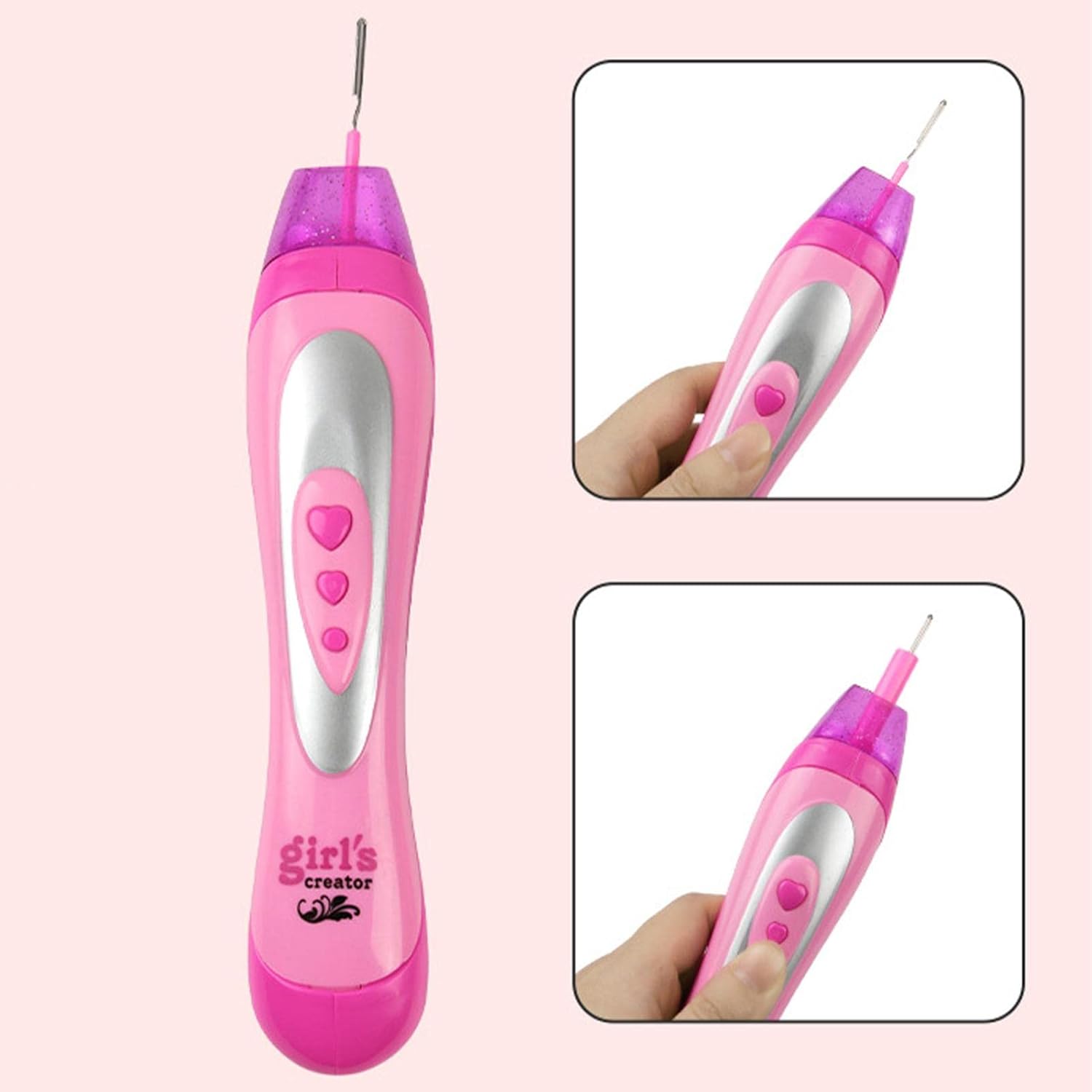 Girl's Creator 2-in-1 Double The Fun | Electric Hair Beader & Braider Set with Beads & Threads