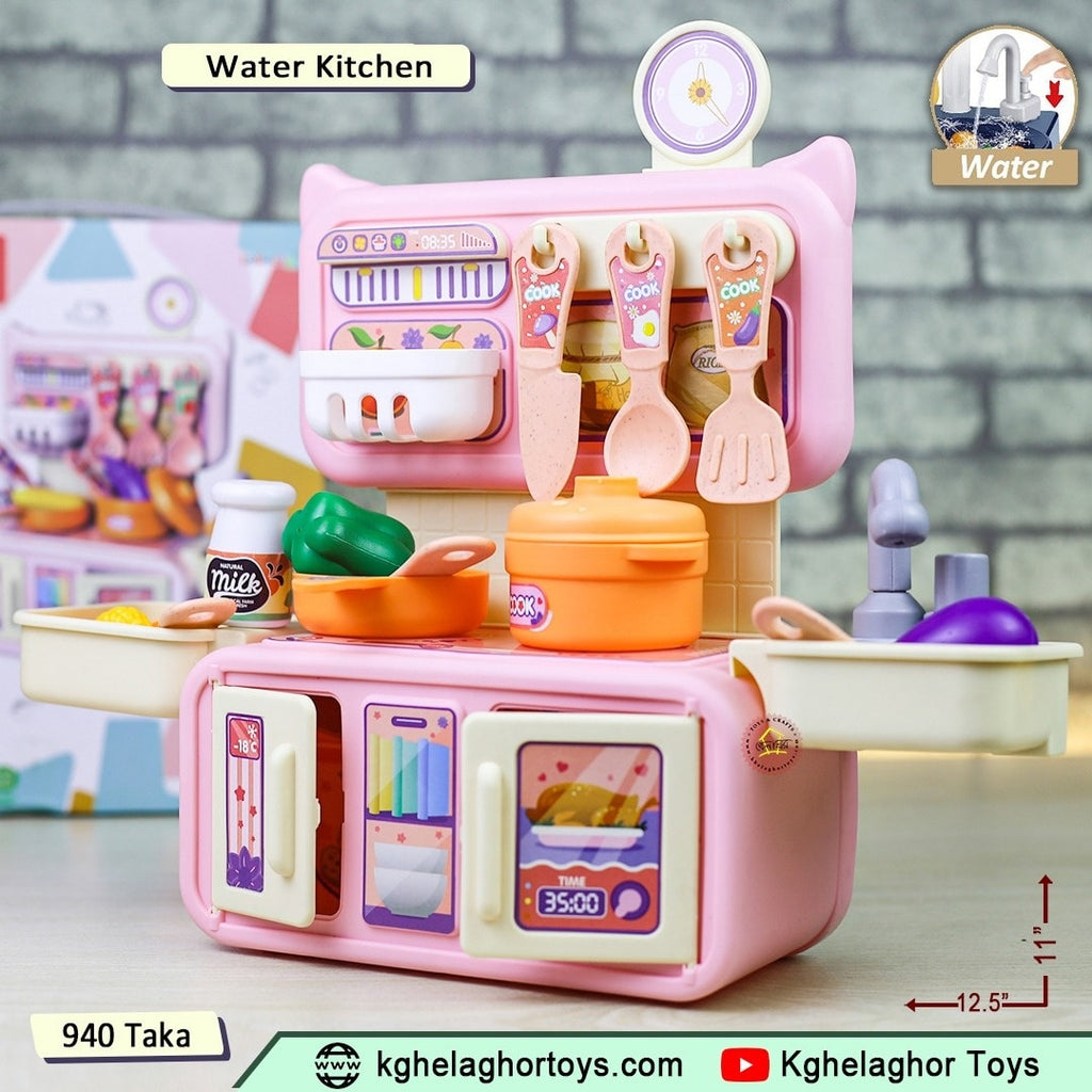 oy Kitchen Playset with Working Sink - Water Circulation System | Khelaghor Toys