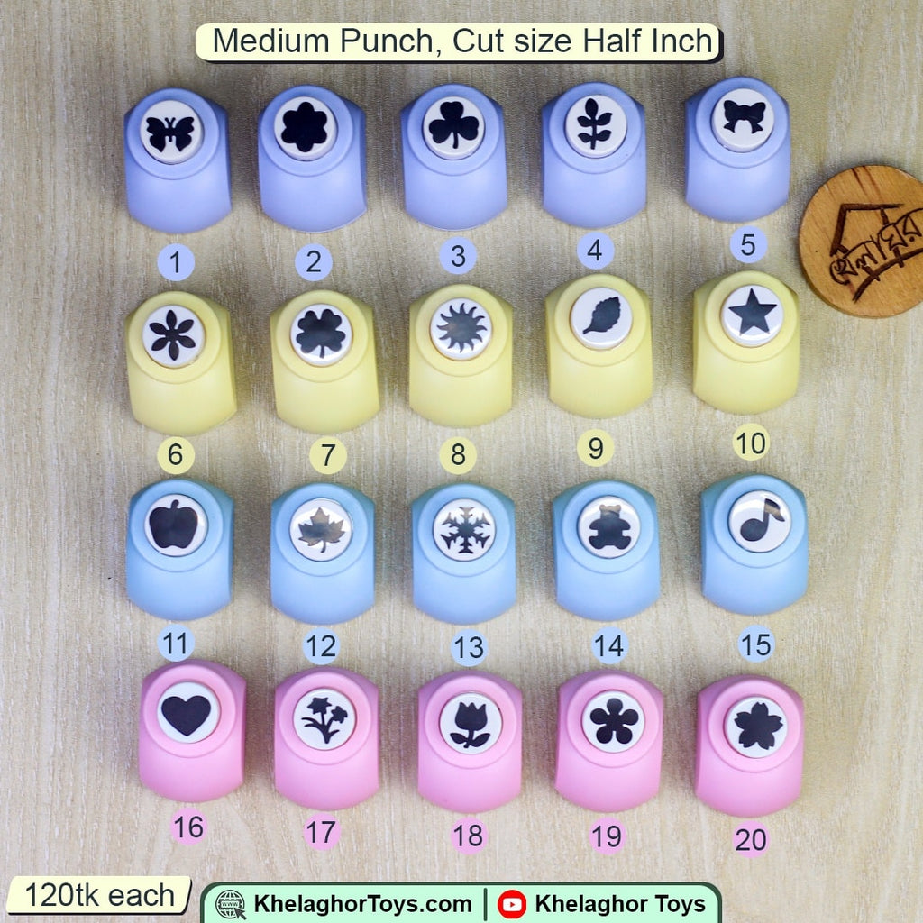 Medium Craft Punch Cutter - Decorative Shape Punch for Scrapbooking & Paper Crafts