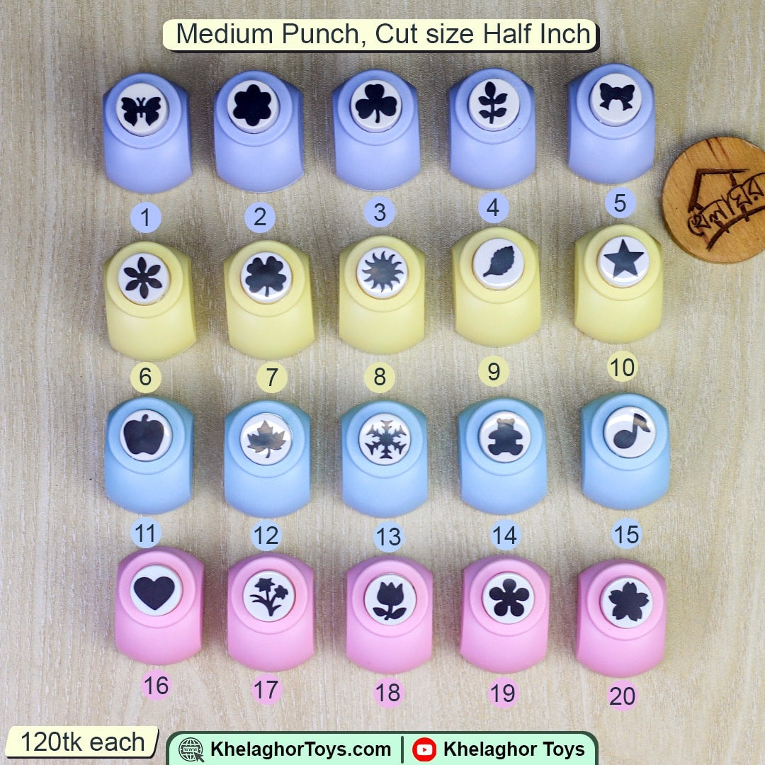 Medium Craft Punch Cutter - Decorative Shape Punch for Scrapbooking & Paper Crafts