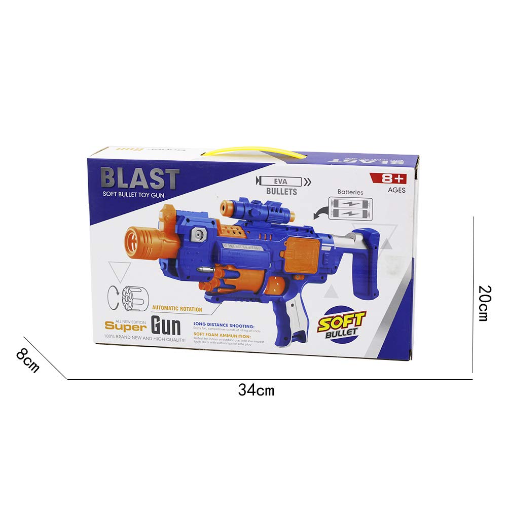 Automatic Soft Bullet Toy Gun - BLAST Super Electric Gun with Target Set