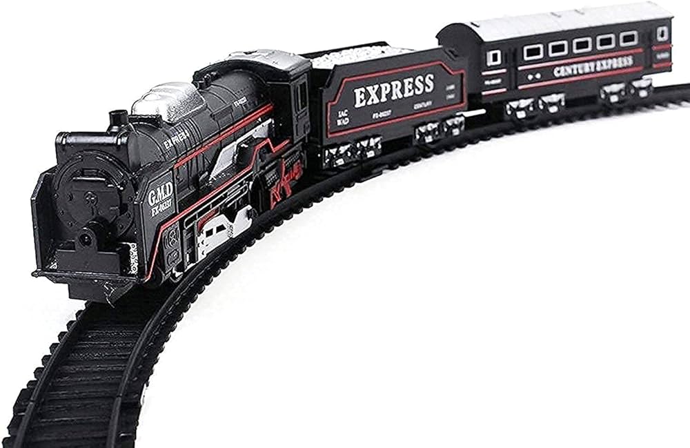 Rail King Intelligent Classical Train Set - Electric Toy Train with Track for Kids