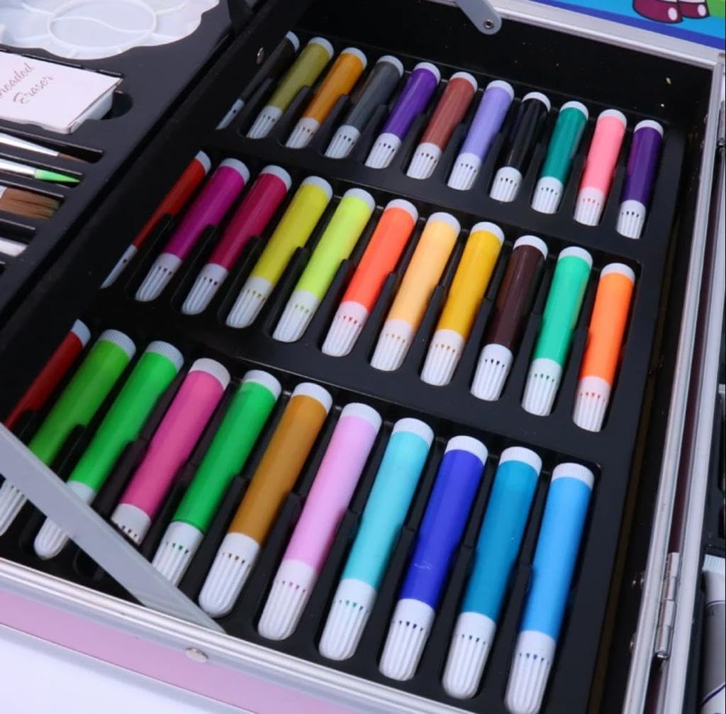 145-Piece Art Colour Set - Complete Drawing & Painting Kit with Storage Case