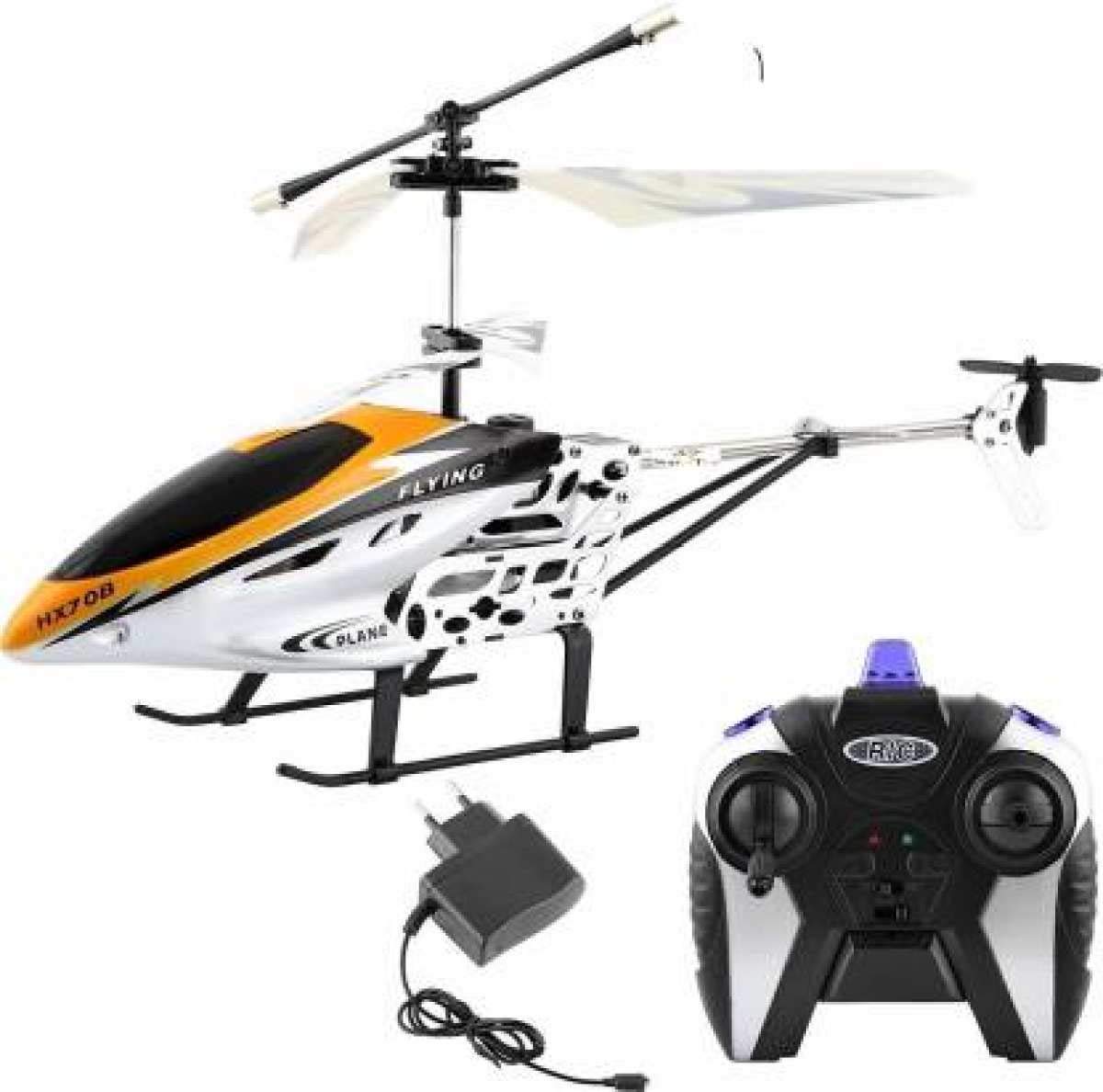 V-Max HX708 Rechargeable RC Helicopter with Remote – Metal Body & Unbreakable Blades