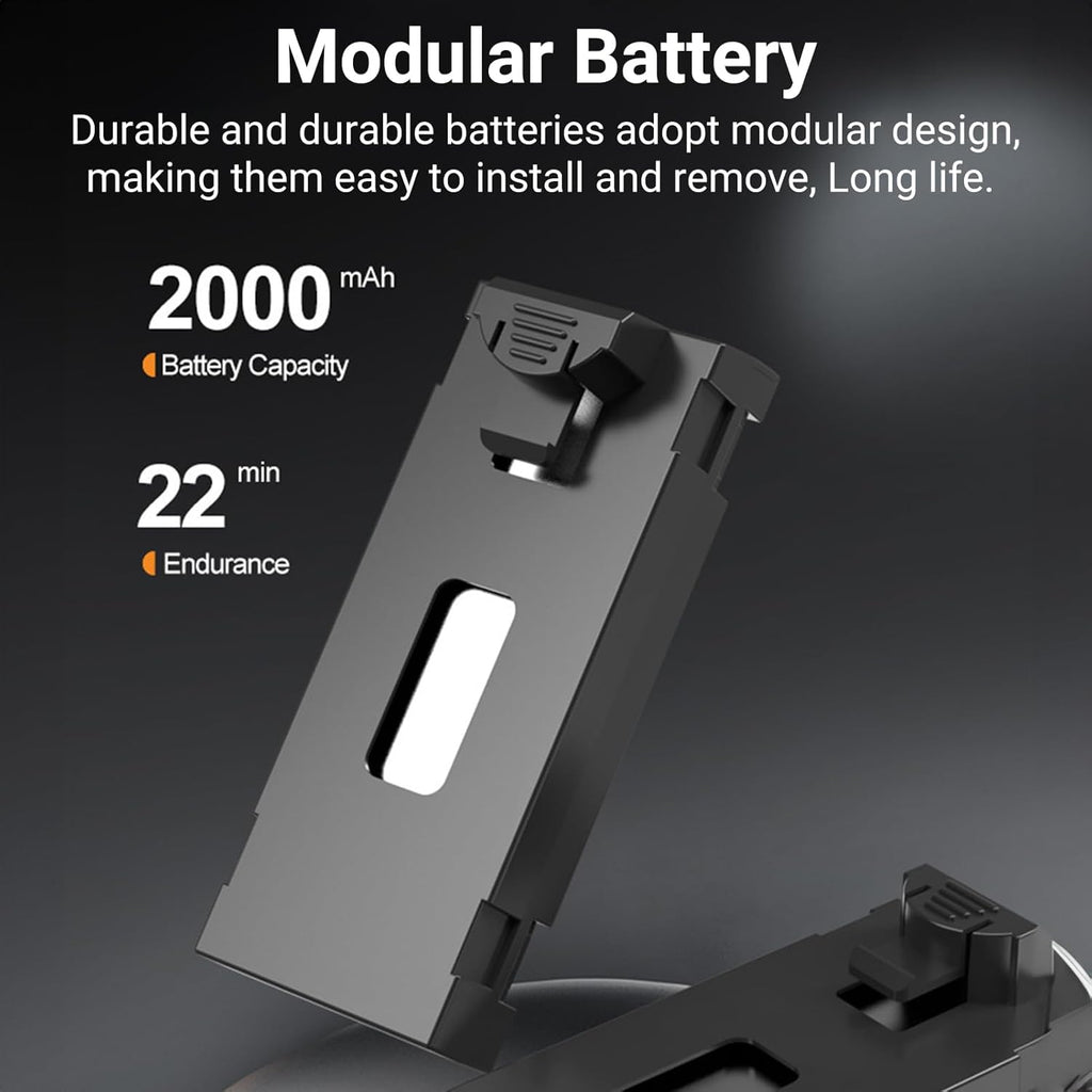 8K Dual Camera RC Drone with 360° Obstacle Avoidance - Foldable Quadcopter with 3 Batteries & Storage Bag