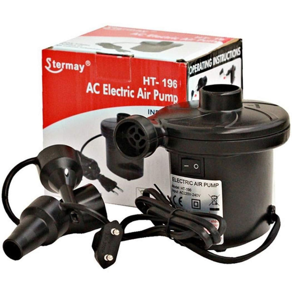 Stermay HT-196 Electric Air Pump – AC 220V-240V with 3 Nozzles for Inflatables