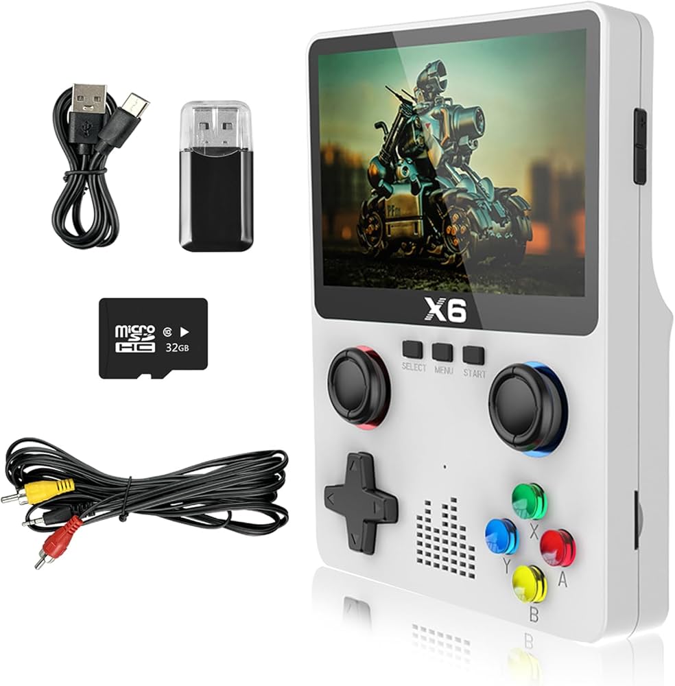 X6 Handheld Retro Game Console – 3.5" Screen, 32GB, 11 Emulators, 2000mAh Battery