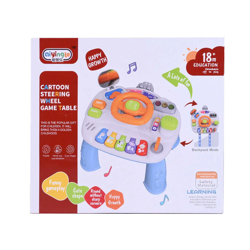 K312 Cartoon Steering Wheel Game Table - Educational Toy 18M+ | Aiyingle