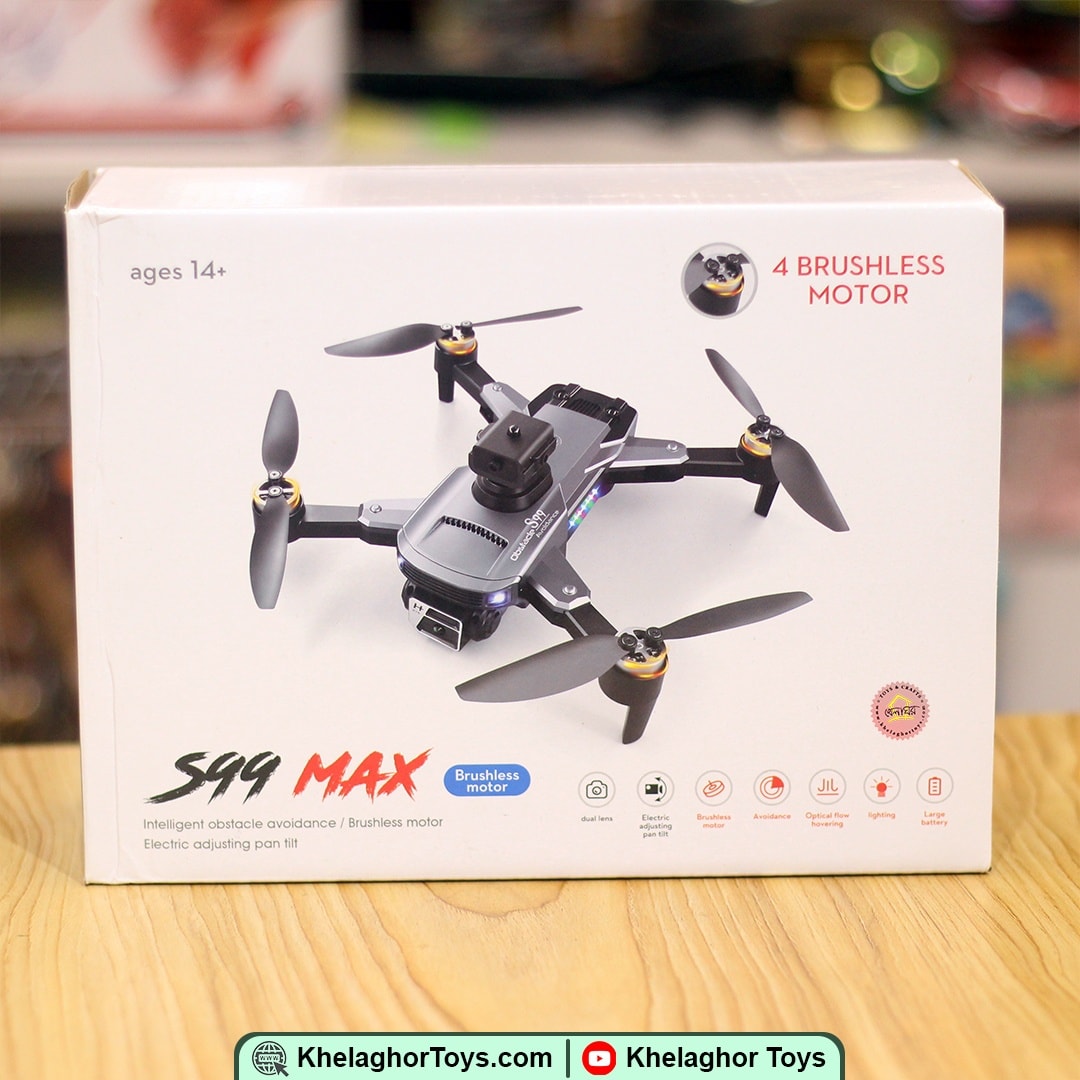 S99 Max Mini Drone - Brushless Motor, 4-Side Obstacle Avoidance, 4K Dual Camera, Optical Flow
