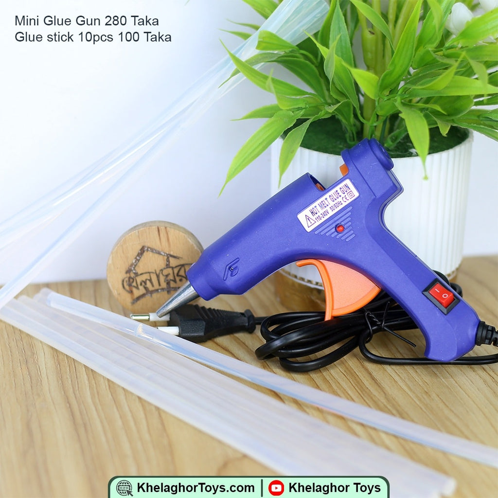 Mini Hot Melt Glue Gun with Glue Sticks - Multi-Purpose for DIY Crafts & Home Repairs