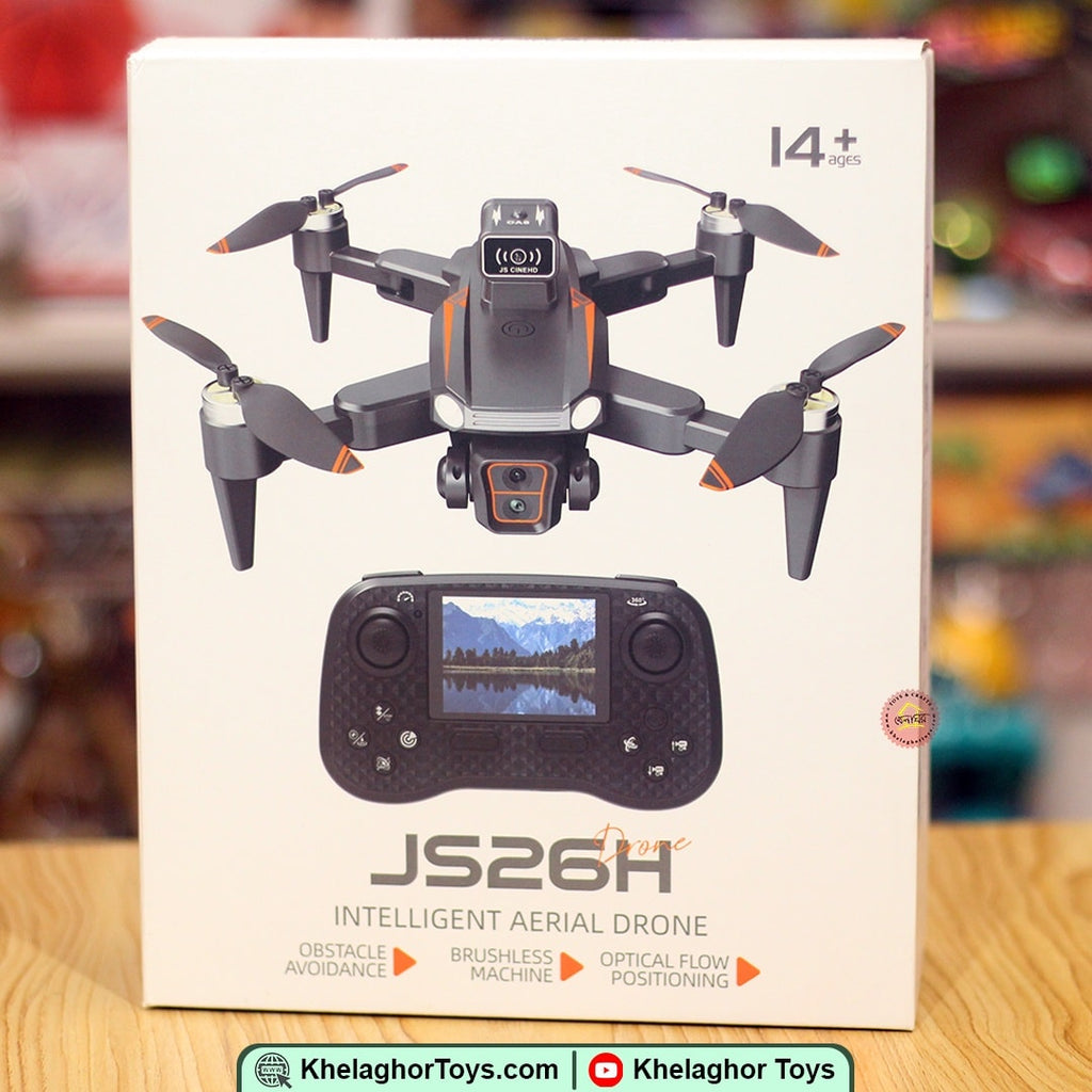 JS26H Intelligent Aerial Drone - 1500m Range, 25 Min Flight, Brushless Motor & Obstacle Avoidance